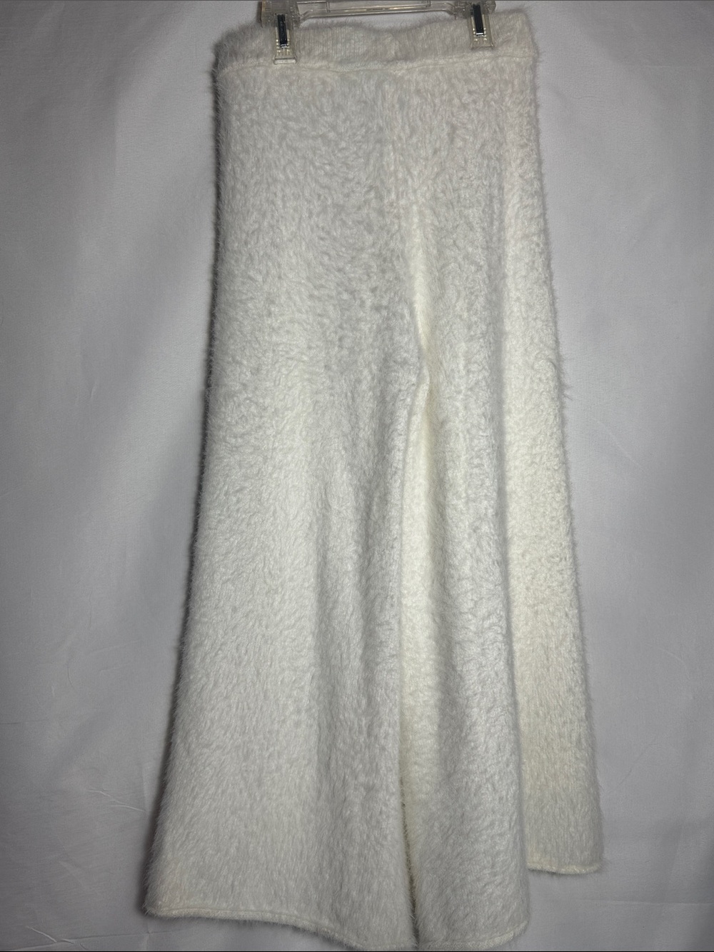 Free People Fuzzy Cozy Cream Wide-Leg Lounge Pants Women’s Size Small - Picture 8 of 8